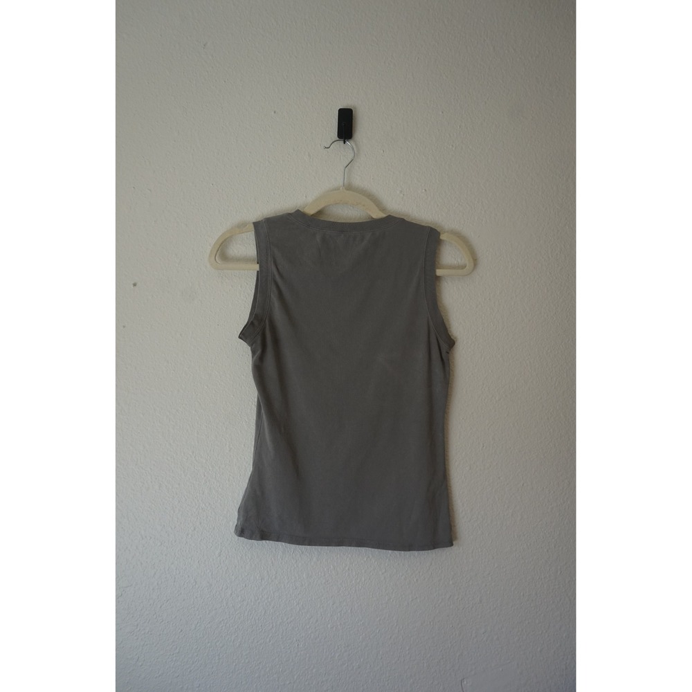 SKIMS Vintage V-neck Muscle Tee Tank Top Minimalist Loungewear Gray size S - Picture 6 of 6